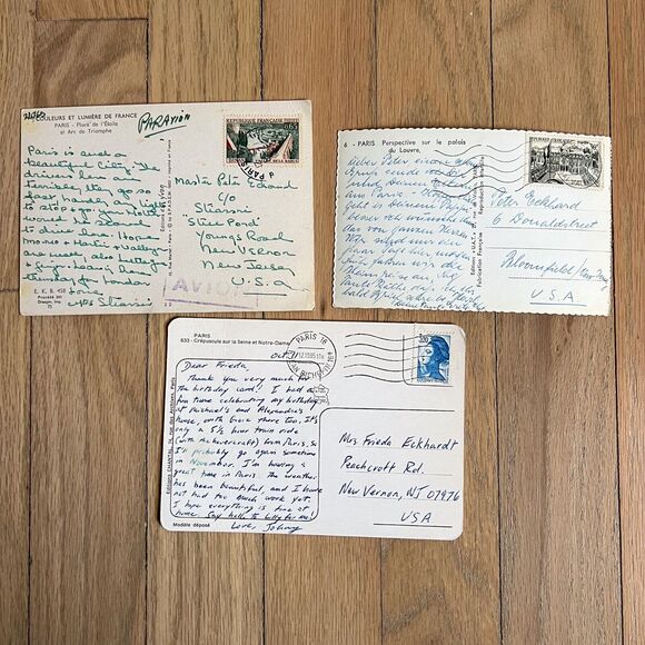 Lot 12 Vintage Travel Postcards China Jerusalem Paris Acapulco Posted Used - Picture 5 of 11